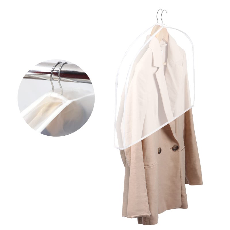 KEEGH Extra Wide Garment Shoulder Covers Bag (Set of 12) Breathable Hanging Closet Suit Organizer Keep Clothes Shoulder Clean, 2" Gusset Hold More Coats, Jackets, Dress - Image 2